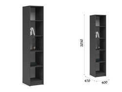 Спальня ЧИКАГО - Стеллаж 40 Антрацит