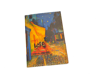Обложка на паспорт с принтом "Ночное кафе" Винсента Ван Гога