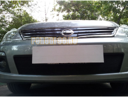 Защита радиатора Nissan Tiida hb рестайлинг 2010-2014 black