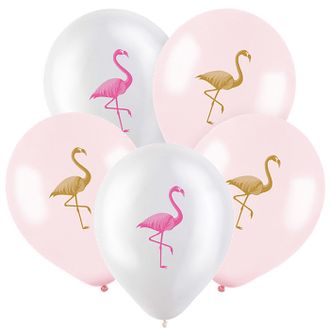 Воздушные шары с гелием "Фламинго" 30см