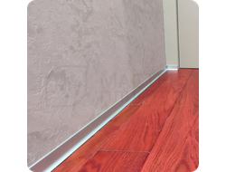 Плинтус алюминиевый ПЛ-40 3000х40х10 мм. Серебро матовое в интерьере 9