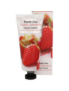 Крем для рук с экстрактом клубники FarmStay Visible Difference Hand Cream Strawberry 100гр оптом