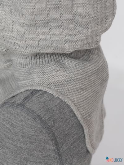 Шапка-шлем 20201-02 х/б подклад, св.серый 48-50