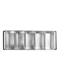 Форма для выпечки хлеба 5-ти секционная 21,5*10,5 см. литая, алюминий