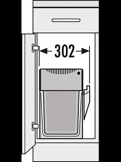 ВСТРАИВАЕМОЕ ВЕДРО ДЛЯ МУСОРА 30Л TANDEM HAILO