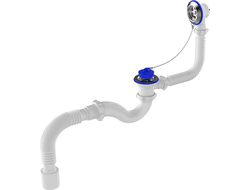 Сифон для ванны регул с переливом полуавтоматом, гибкая труба 40х40/50, V312-5-MR [56850]