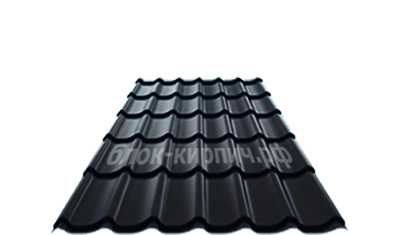 Металлочерепица супермонтеррей стальной бархат Ral 9005 чёрный Stynergy