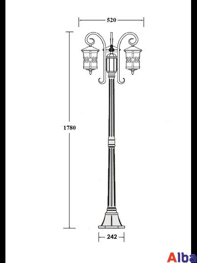 Frankfurt 15858B Парковый светильник