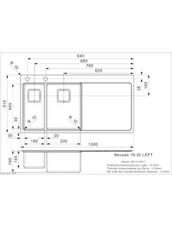 Мойка Reginox Nevada L 18x30 Left brushed