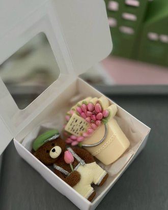 МИШКА С ТЮЛЬПАНОМ