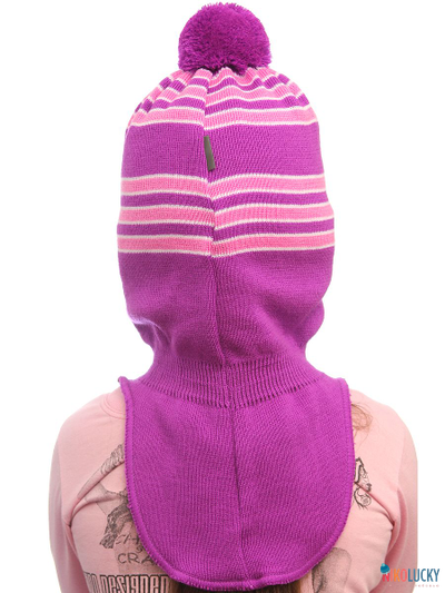 Шапка-шлем "Принцесса" м7в17, цвет сиреневый р. 52-54