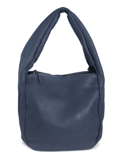 (АРТИКУЛ: 9790) СУМКА-МЕШОК ЖЕНСКАЯ, СРЕДНЕГО РАЗМЕРА, НАТУРАЛЬНАЯ КОЖА, ГРЯЗНО-СИНИЙ, ТРИ ОТДЕЛЕНИЯ НА МОЛНИЯХ, ЧЕРЕЗ ПЛЕЧО