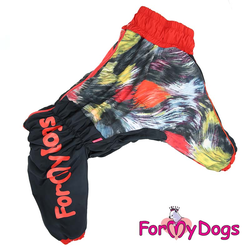 Комбинезон для крупных собак Черно-красный