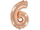 Фольгированная цифра - Розовое золото