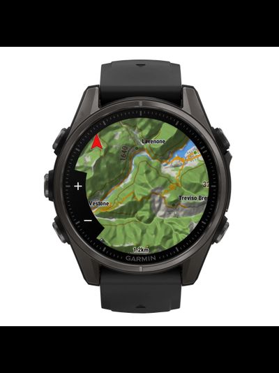 Часы Garmin Fenix 8 - 43mm AMOLED Sapphire Carbon Gray DLC Titanium Black / Pebble Gray