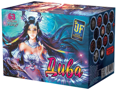 Батарея салютов ДИВА (1"; 1,2"; 1,5" / 63 залпов)