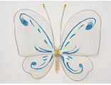 Декор для штор недорогой в виде бабочек украшенный росписью и блестками