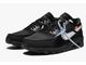 Nike Air Max 90 X Off White (Черные) сбоку