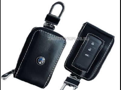 Ключница авто с окошком из натуральной кожи с логотипом GEELY