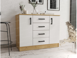 ЛДСП Комод К1000-2Д Дуб Вотан-Белый гладкий