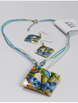 Комплект "Ракушка" бабочка ромб