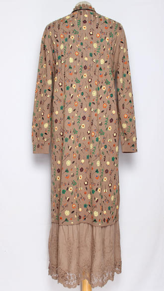 ПЛАТЬЕ БОХО хлопок "ПРОВАНС ВОЛАН" какао р.46-54