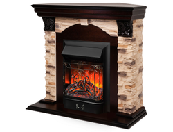 Угловой электрический камин Dublin Rock AO с очагом Majestic