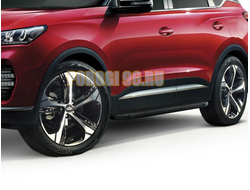 Пороги на Chery Tiggo 7 Pro Black-Premium