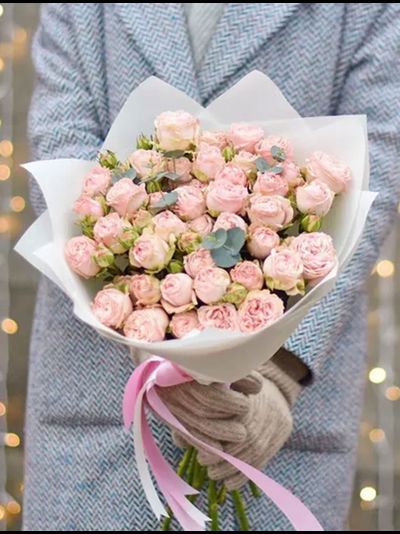 Букет с пионовидной розой &quot;Бомбастик&quot;