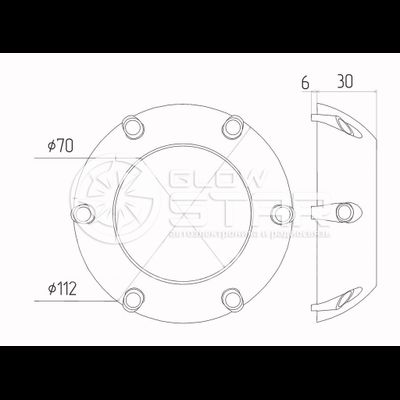 Бленда (маска) для линз №5 GTI 3.0 дюйма, 1шт