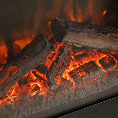 Линейный электрокамин Bergen темная олива с очагом Vision 42 LOG LED