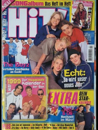 Hit! Magazine August 1999 Echt, The Boyz, Gil, BSB Cover, Иностранные журналы, Intpressshop