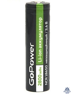 Аккумулятор GoPower Li-lON ICR18650 2800mAh