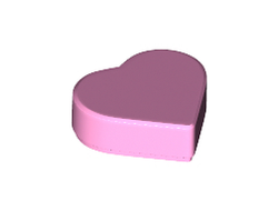 Tile, Round 1 x 1 Heart, Bright Pink (39739 / 6275466 / 6495136)