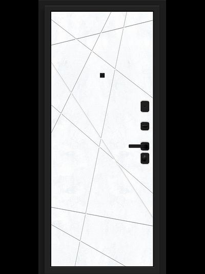 Дверь входная - Граффити-5 -Snow Art/Букле черное