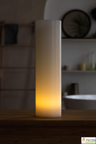 Гладкий парафиновый плафон для LED свечей - 9,2*35см