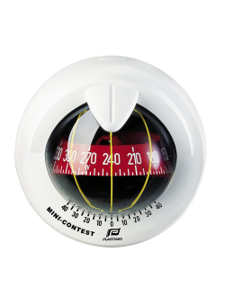 Компас Plastimo Mini-Contest 65743 Ø81мм 12/24В 12,8х13,7х12,7см с подсветкой вертикальный с конической картушкой судна до 9м белый