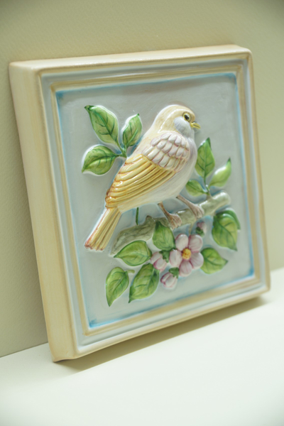 Воробей (панно)