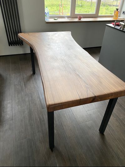 кухонный стол из слэба карагача