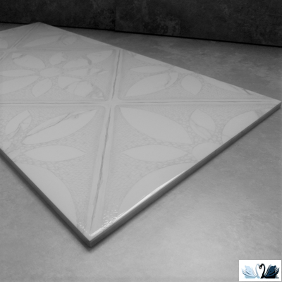 Плитка настенная Belani Alcazar Fresco Декор белый 30 х 60 см под мрамор, глянец Береза керамика