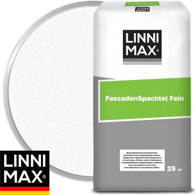 Шпатлевка цементная мелкозернистая LINNIMAX FASSADENSPACHTEL FEIN 25 кг