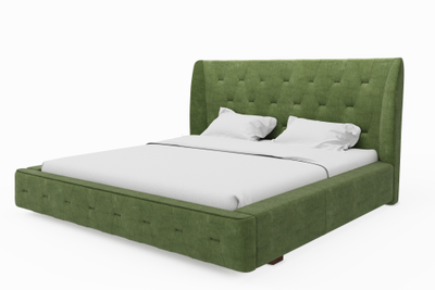 Кровать двуспальная MyCloud Бриджит с подъемным механизмом, бельевым ящиком, мягкое изголовье