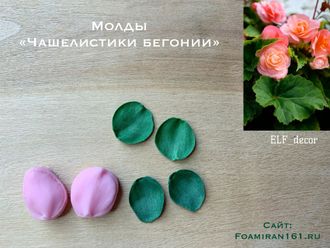 Молды НАБОР «Чашелистики бегонии» (ELF_decor)