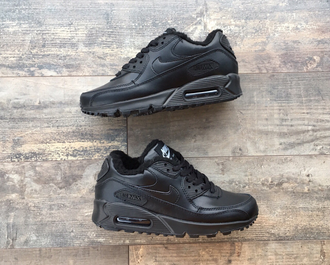 Кроссовки Nike Air Max 90 Black зимние