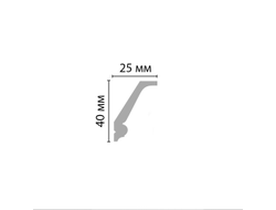 Плинтус потолочный гладкий DECOMASTER D151ДМ (40*25*2000 мм)