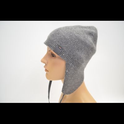 Шапка ушанка Vizio 1704 UL серая кашемир