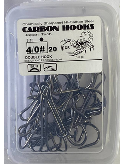 Крючок-двойник Carbon Hooks Scorpion 20шт #4/0
