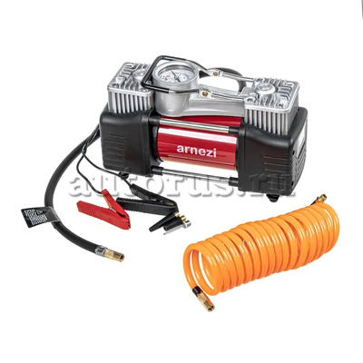 Компрессор автомобильный двухцилиндровый ARNEZI 10 бар, 60 л/мин, 300 Вт, AC620 DOUBLE POWER A0302013