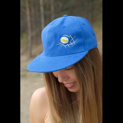 Кепка с прямым козырьком синяя (мяч пляжный)