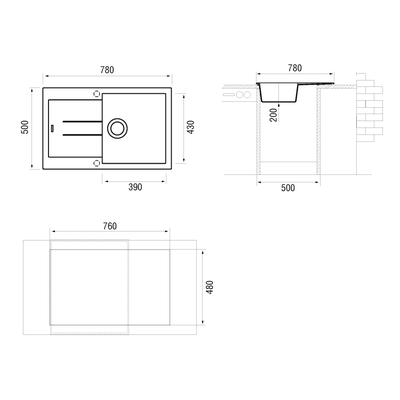 Мойка LONGRAN Amanda AMG780.500